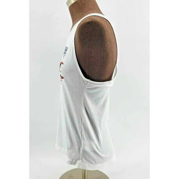 Women's Reebok Tank Top | Be Free Patriotic Graphic | Open Back Cutout | Size XS - Picture 4 of 7